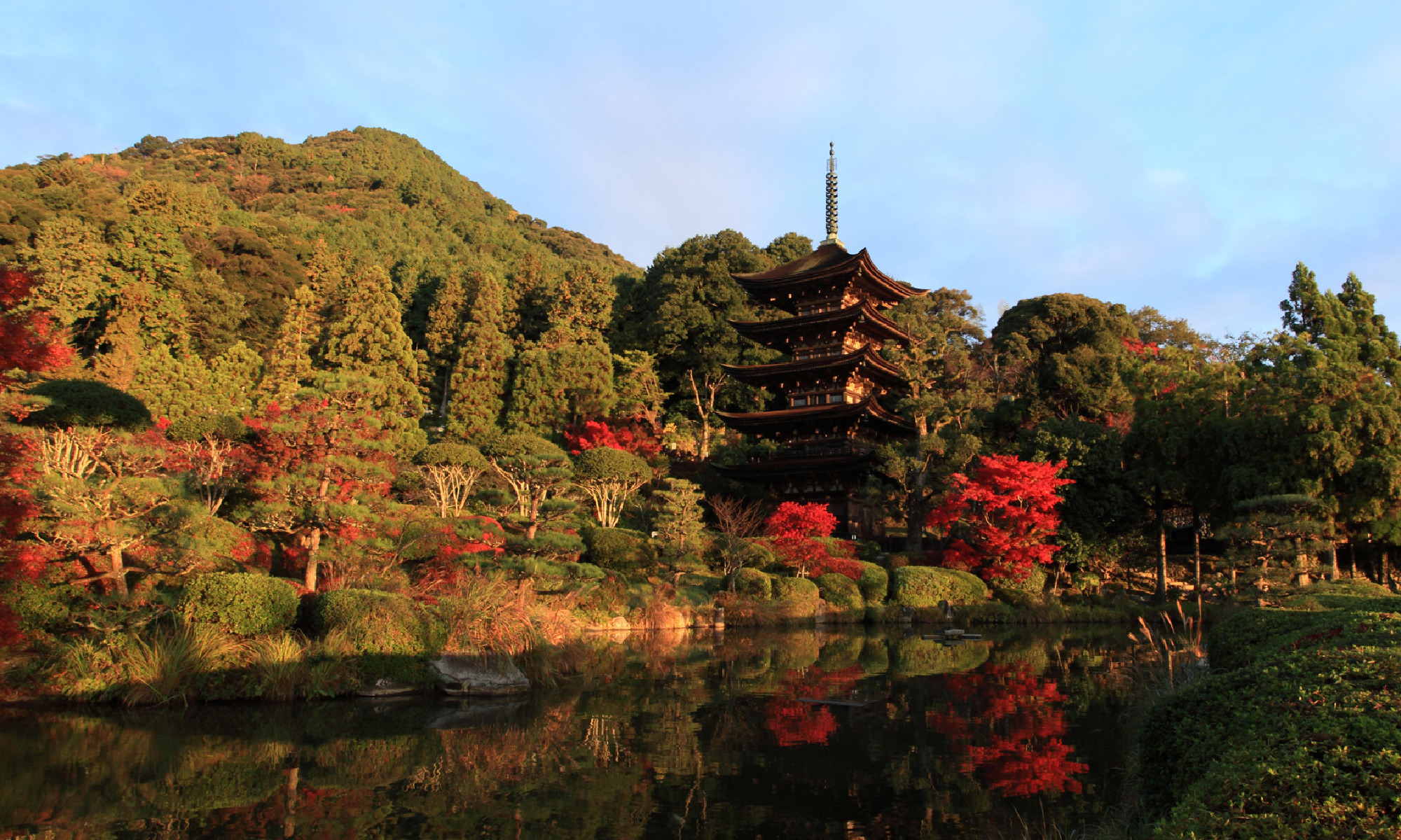 国宝瑠璃光寺五重塔