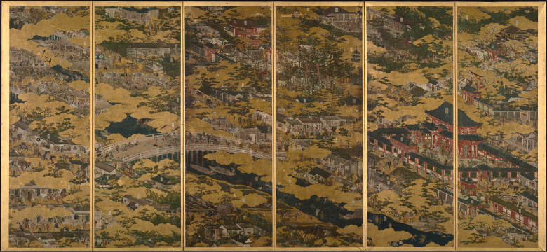 《洛中洛外図屏風(舟木本)》東京国立博物館